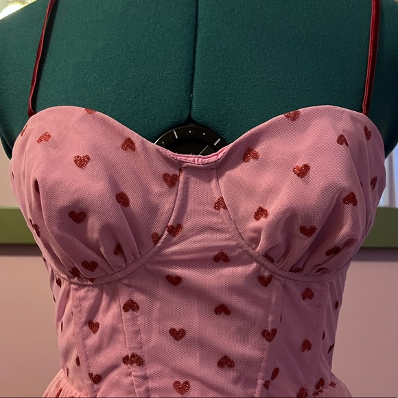 NWT Betsey Johnson Pink Heart Dress - Picture 5 of 12